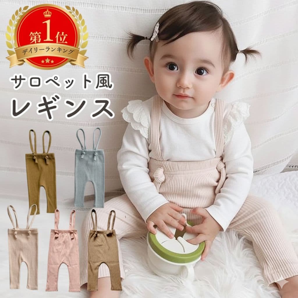 【10/8限定 最大15%OFFクーポン】 レギンス ベビー サスペンダー サロペット 春 夏 ベビー服 男の子 女の子 キッズ 保育園 子供 子供服 ベビーレギンス 60 70 赤ちゃん 80 90 薄手 新生児 オシャレ 肌着 夏服 セール サイズ 春夏 入園準備 無地 かわいい