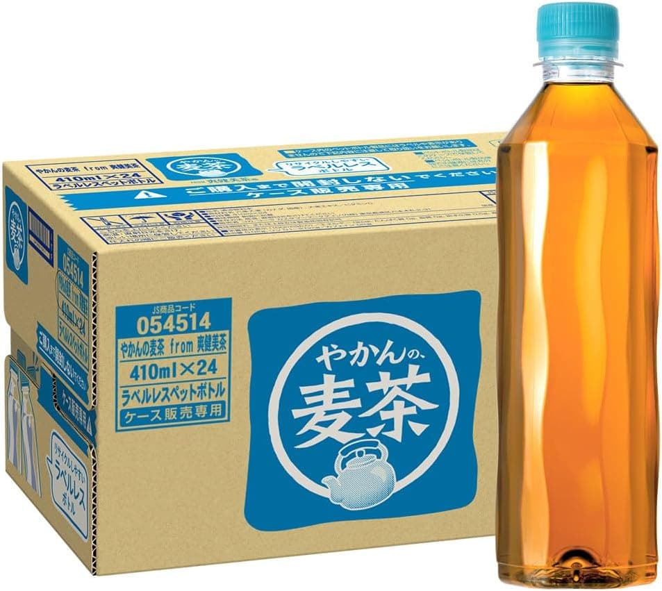 麦茶 むぎ茶 やかんの麦茶 from 爽健美茶 ラベルレス 410mlPET×24本 コカコーラ