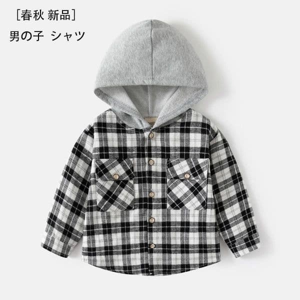 韓国子供服 男の子 シャツ ホブラック 長袖 シャツ かっこいい キッズ カジュアルシャツ 春秋 新品 チェック柄 シャツ ファッション ボーイズ 兄弟 双子 シャツ 通園着 通学着 春着 秋着 綿100% シャツ 90 100 110 120 130