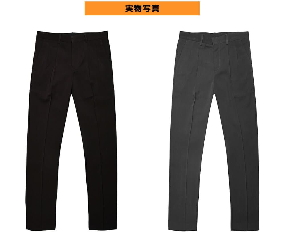 【予約商品】スーツパンツ メンズ ストレートパンツ オフィス 仕事 美脚パンツ オールシーズンストレートパンツ ロングパンツ ゆったり ボトムス 紳士 送料無料 thumbnail 2