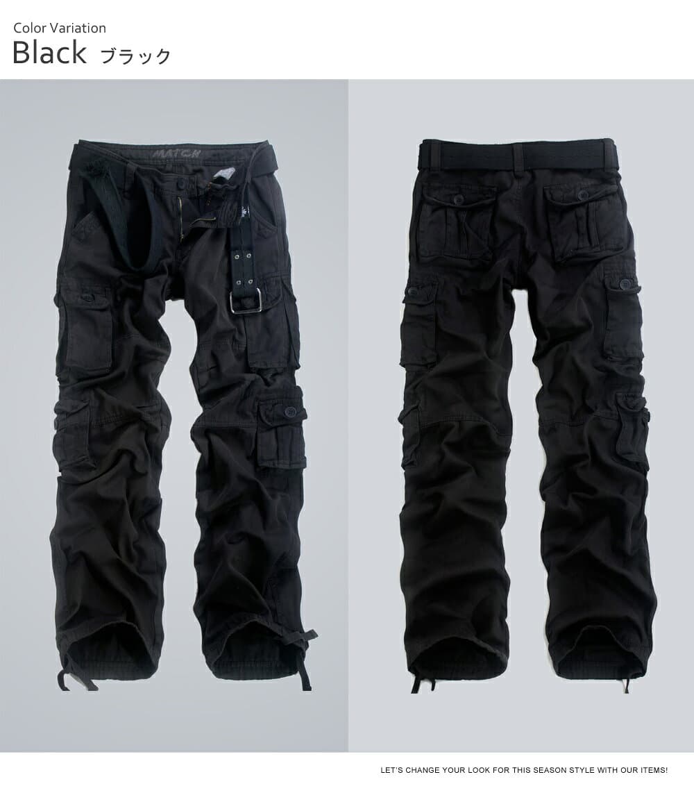 【予約商品】 カーゴパンツ レディーズ 作業服 パンツストレート 綿100% 8ポケット アウトドアー 米軍 ミリタリーパンツ 送料無料 thumbnail 3