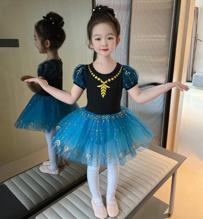 バレエダンス衣装 キッズバレエダンス衣装 可愛い レオタード ハロウイン スパンコール付き 女の子ダンス衣装 半袖　チュチュスカート バレエチュチュワンピース キッズダンス普段着 可愛いダンス衣装 ダンス衣装 団体服　舞台演出服　運動会110-180cm