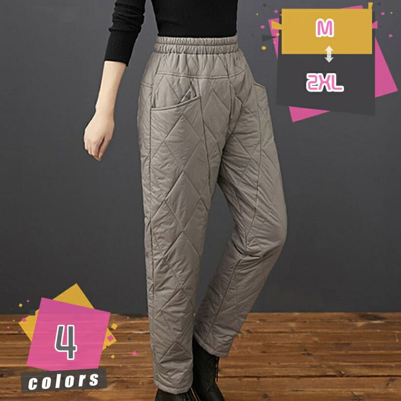 中綿パンツ パンツ あたたかい 防寒 レディース ボトムス ロングパンツ 中綿パンツ 防寒 保温 ゆったり 大きいサイズ 秋 冬 ウエストゴム 中綿テーパードパンツ mdnat