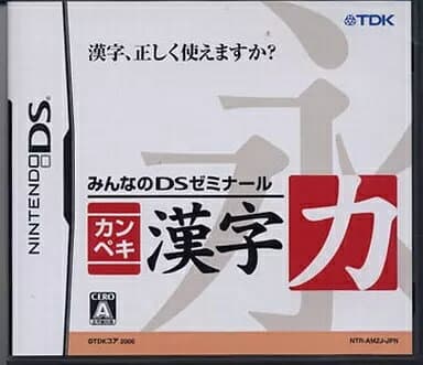 【中古】ニンテンドーDSソフト　みんなのDSゼミナール カンペキ漢字力（帯無し）