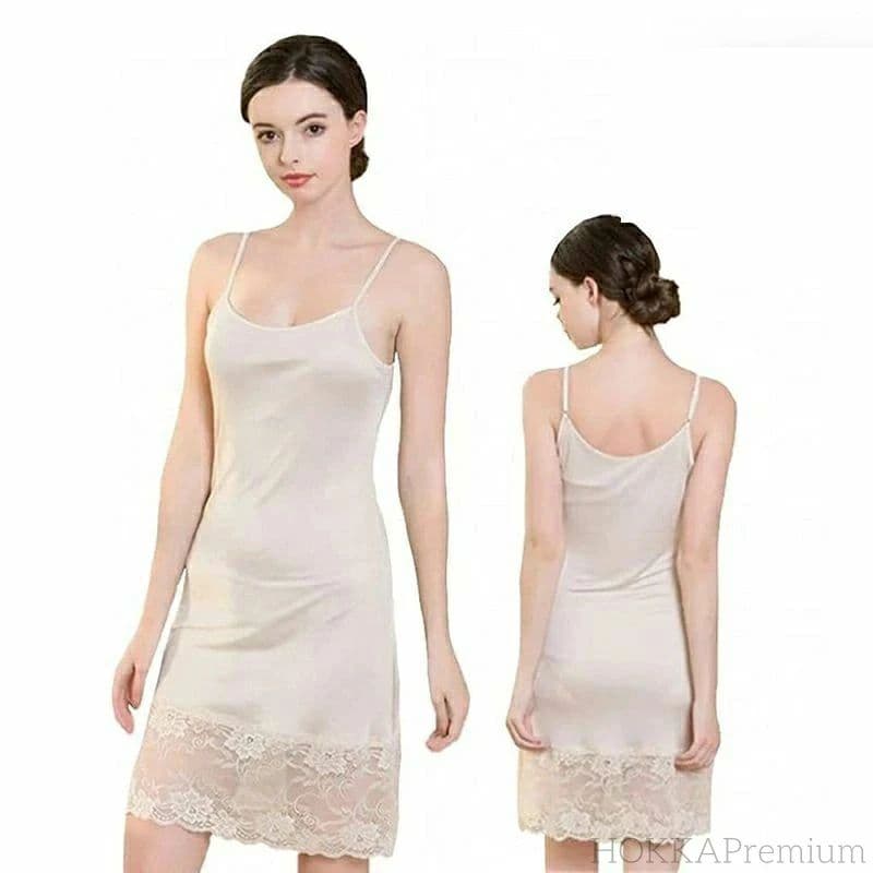 アレルギー対応 スリップ ペチコート ワンピース インナー レース レディース キャミソール ランジェリー スリップ 下着
