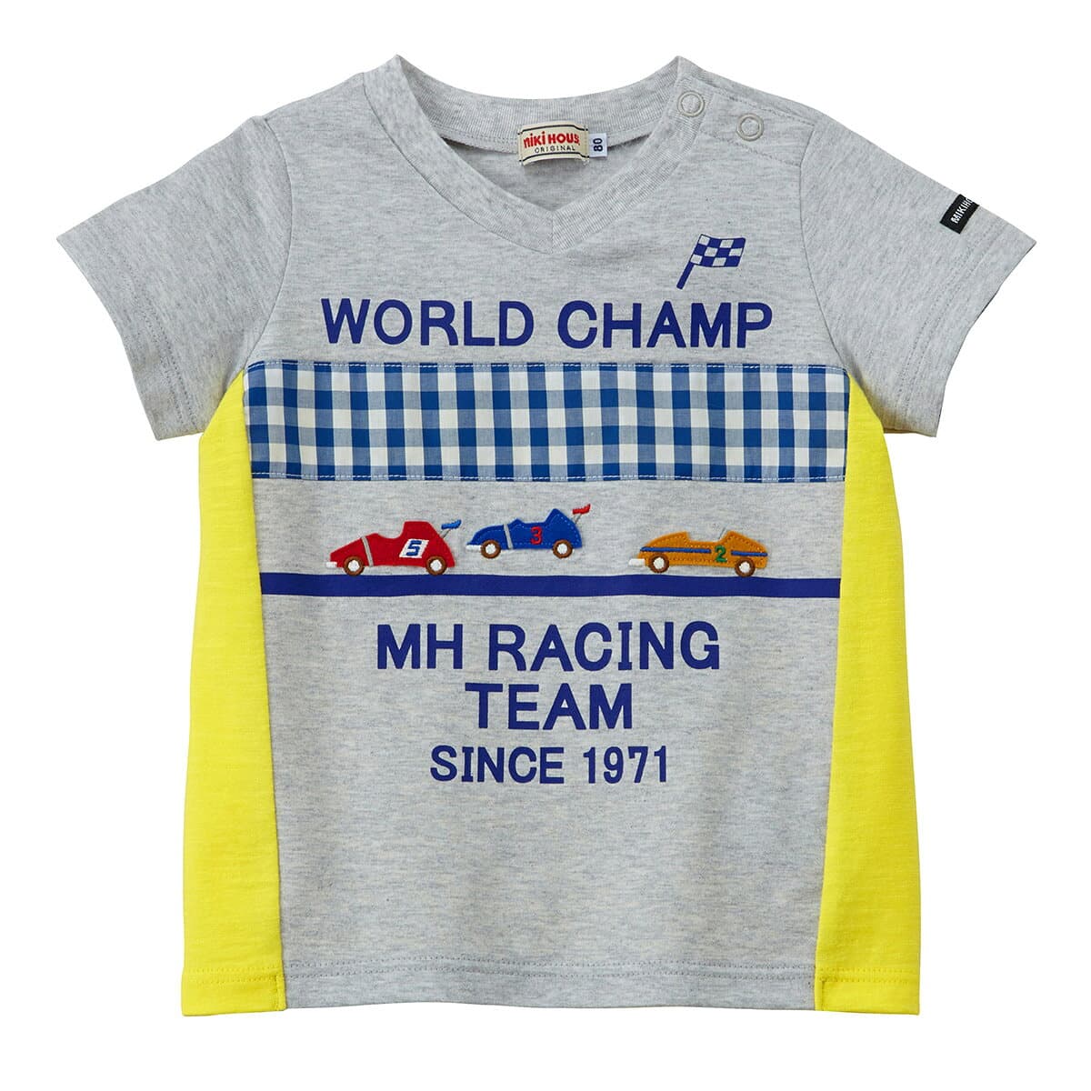 【アウトレット】【ミキハウス公式ショップ】ミキハウス mikihouse レーシングカー半袖Tシャツ（80cm・90cm） キッズ 子供服 こども 男の子 トップス 半そで thumbnail 3