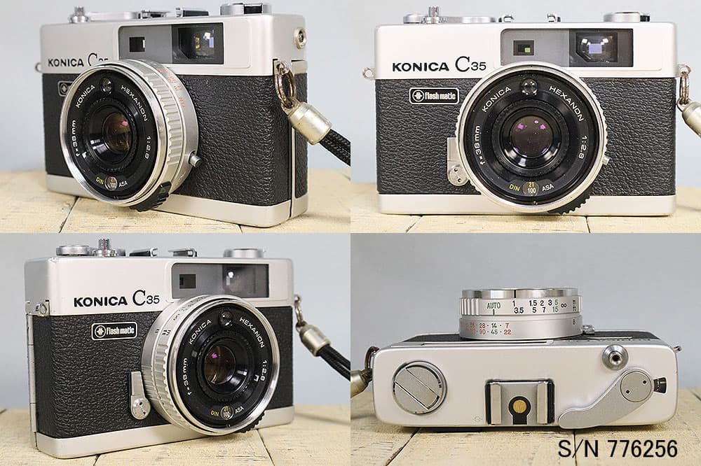 【整備済】【保証付 】　コニカ　KONICA C35 Flashmatic　S/N 776256（ケース・フイルム付セット）　フィルムカメラ　フイルムカメラ　【中古】 thumbnail 2