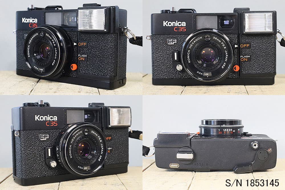 【整備済】【保証付 】　コニカ　KONICA C35 EF　S/N 1853145（ケース・フイルム付セット）　フィルムカメラ　フイルムカメラ　【中古】 thumbnail 2