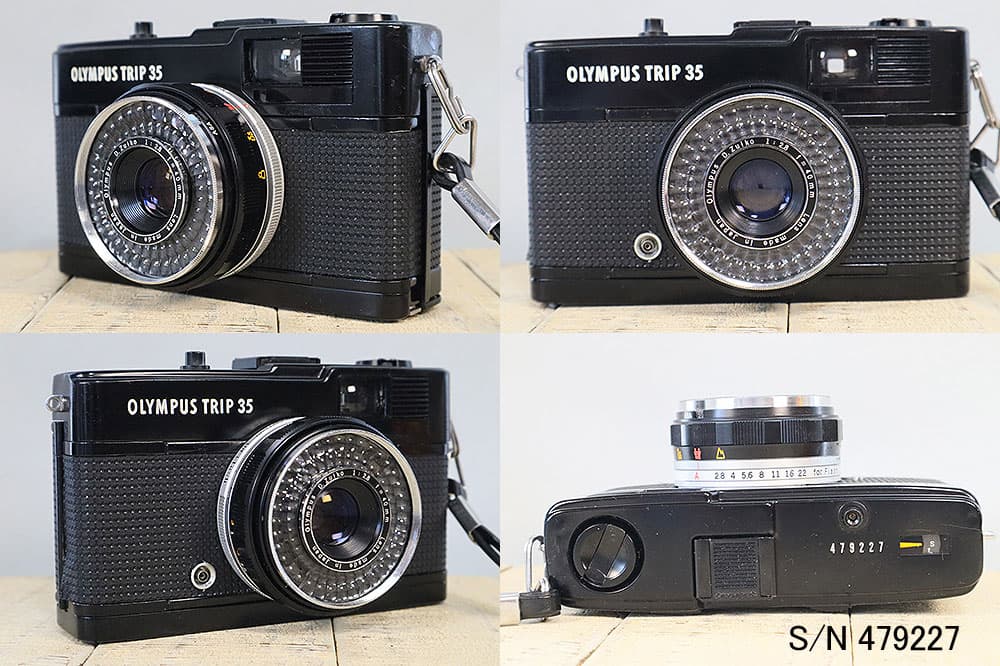 【整備済】【保証付 】　オリンパス　OLYMPUS TRIP 35　ブラック　S/N 479227（ケース・フイルム付セット）　フィルムカメラ　フイルムカメラ　【中古】 thumbnail 2