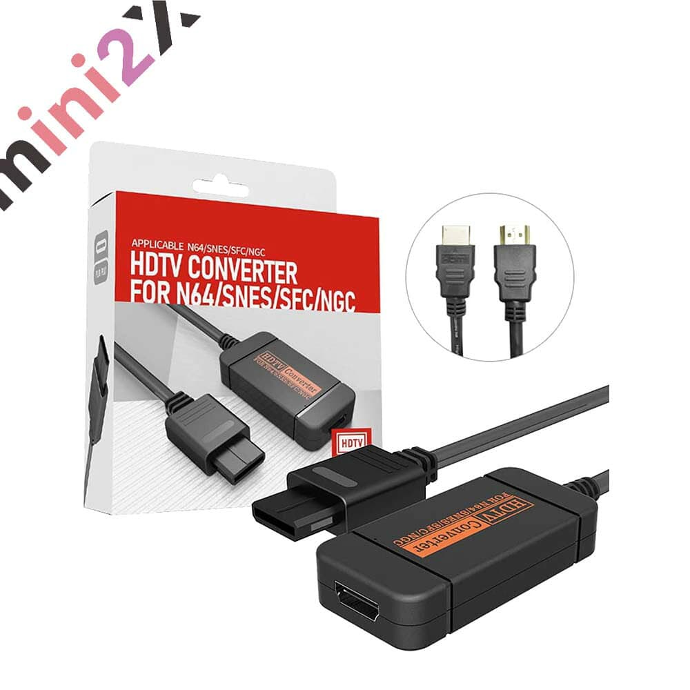 ニンテンドー64 HDMI 変換 アダプター N64 ゲームキューブ GC スーパーファミコン SFC ゲーム機 コンバーター HDMIケーブル付き 接続 720P 高画質 出力 レトロゲーム スーファミ 任天堂64 液晶テレビ モニター プロジェクター ビデオ変換 アダプタ 周辺機器 送料無料