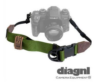 [レターパックプラスで送料無料]ダイアグナル(diagnl) Ninja(ニンジャ)カメラストラップ38mm(レザータイプ)　ワンアクションで自在に伸縮できる38mm幅ネックストラップ！本革とテープがオシャレ[02P05Nov16]
