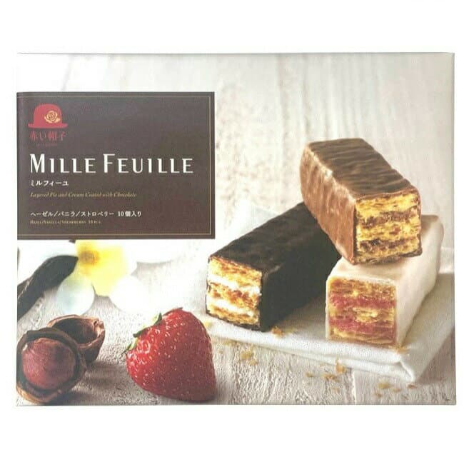 赤い帽子 ミルフィーユ 10本入×1箱 3種類アソートギフト スイーツ