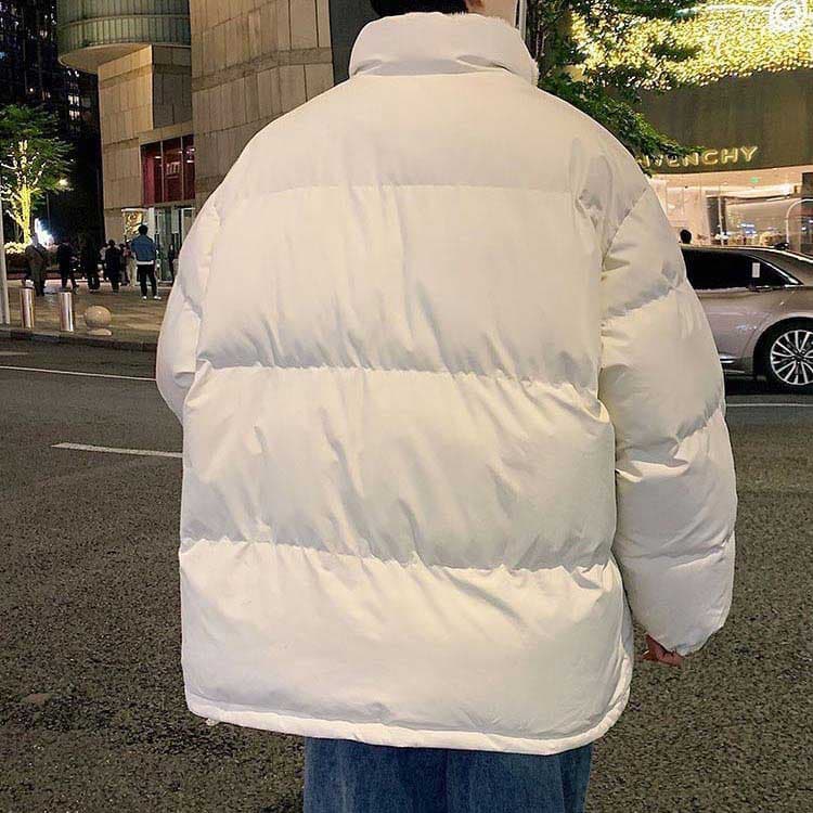 中綿コート 中綿入り アウター 男女兼用 防風 アウター フルジップ ダウン風ジャケット 暖かい 中綿ジャケット メンズ 軽量 ボリューム 厚手 ハイネック 冬服 レディース 防寒着 暖かい 学生 撥水 上着 無地 シンプル ジャンパー ブルゾン おしゃれ 秋冬 冬服 送料無料 thumbnail 2