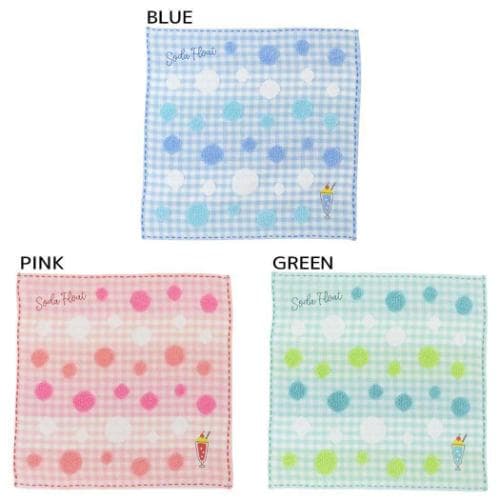 ミニタオル レトロシリーズ ジャガードハンカチタオル ソーダフロート 林タオル 汗拭きタオル プレゼント メール便可 マシュマロポップ