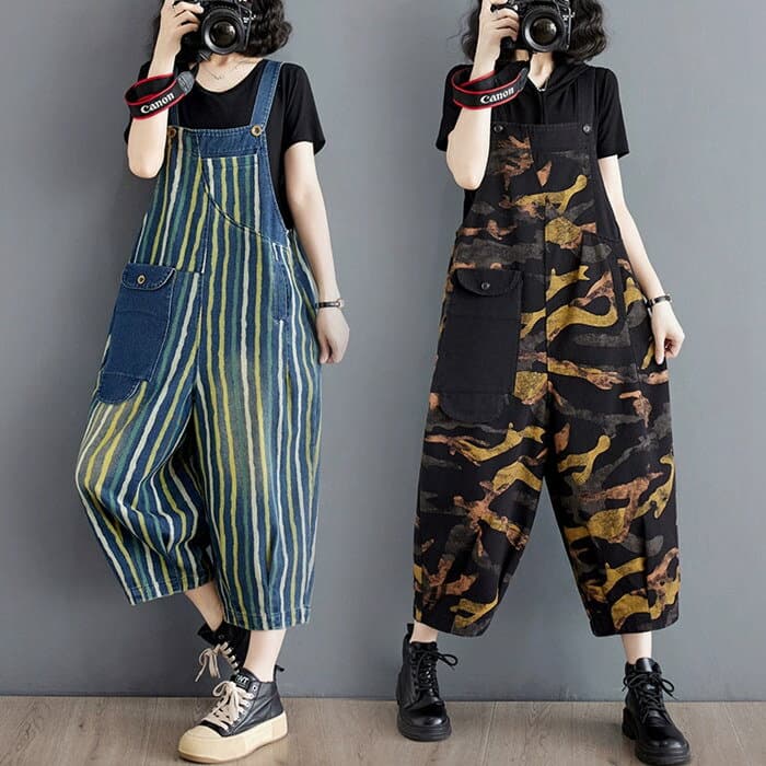 デニムオーバーオール 黒 サロペット 秋 オールインワン サルエルパンツ パンツ レディース デニム フレアー ジャンパースカート デニムパンツ ジーンズ テーパード サルエル ボトムス ワイドパンツ 通勤 テールライン ワンピ ロング丈 着痩せ 春夏 ストライプ柄