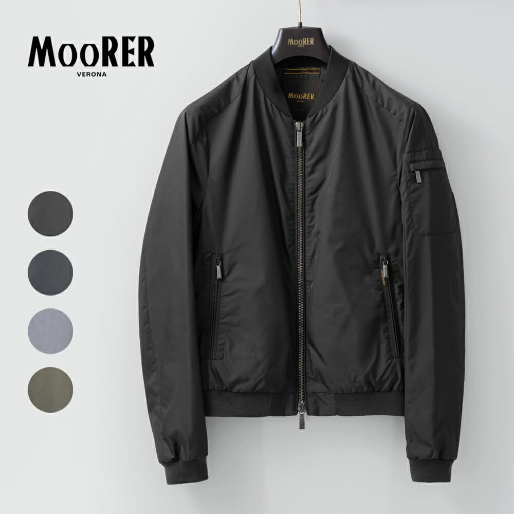 ムーレー MOORER ボンバージャケット CORELLI-WK ma-1 メンズライトアウター ma1 薄手 ブルゾン メンズ コレッリ ミリタリージャケット ライトアウター ブランド ナイロン ミリタリー アウター エムエーワン メンズアウタージャケット ブラック ネイビー カーキ ブルー