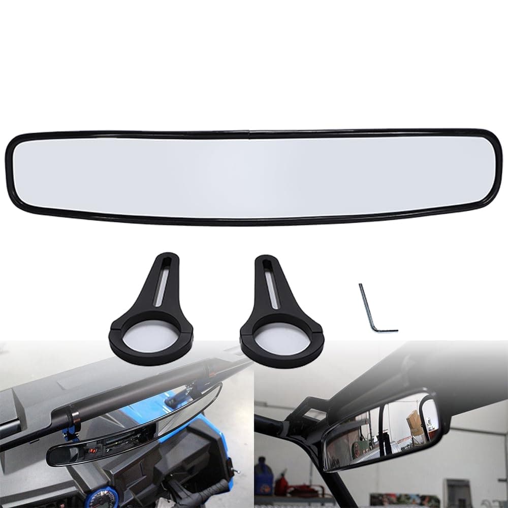 車用 ユニバーサル レースミラー クロスボーダー ATV UTV 1.75インチ バックミラー ロールバー クランプ付 汎用