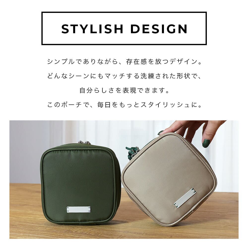 【期間限定価格 9日14時まで】MOTTERU(モッテル) sofumo mashikaku pouch(マシカクポーチ) スタイリッシュ ガジェットポーチ メイクポーチ 収納 自立 旅行 シンプル スクエア 全2色（MOT-GPOUCH03） thumbnail 2