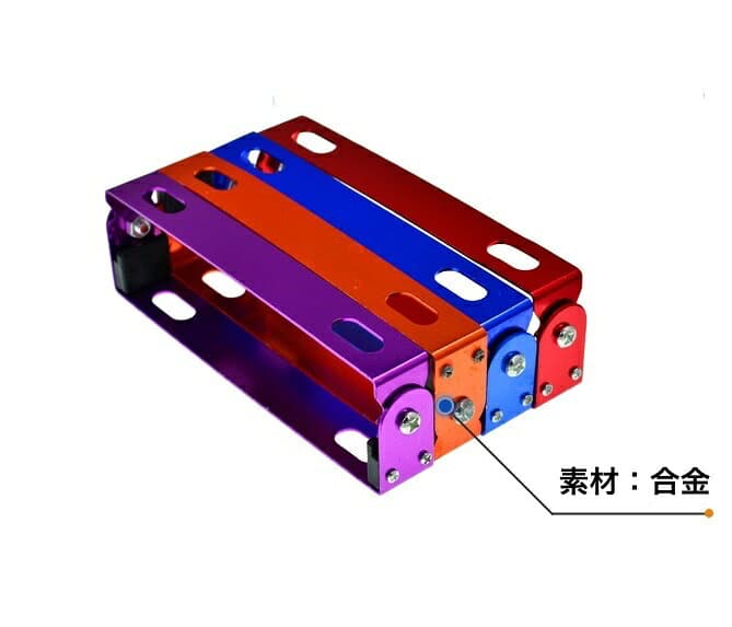 送料無料 ナンバープレートステー フレーム 角度調節 カスタム 180度 汎用 原付 バイク オートバイ 自動車 外装 パーツ 車用品 バイク用品 ドレスアップ thumbnail 3