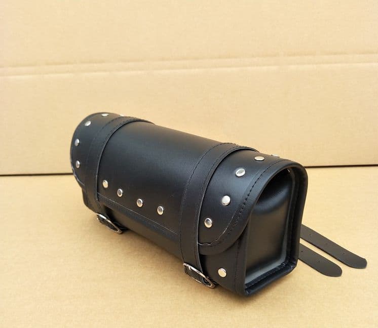 送料無料 バイクツールバッグ 汎用ツーリングバッグ 工具入れ フロント サイド サドル 防水 大容量 ベルト ハーレー アメリカン レザー調 thumbnail 2