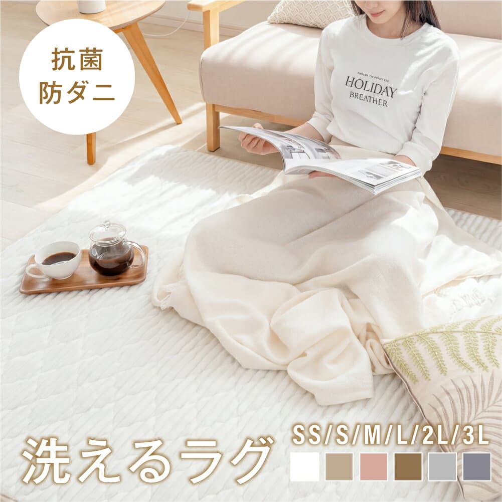 【45%OFFクーポン配布中】ラグ 洗える ラグマット 絨毯 北欧 くすみ カーペット 95×140 130×190 190×190 190×240 190×300 1畳 1.5畳 2畳 3畳 リビング 滑り止め 床暖房対応 丸洗い かわいい おしゃれ 子供 家族 秋 冬用