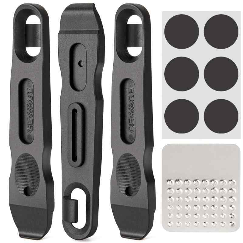 自転車 タイヤレバー 3本セット タイヤ交換工具 パンク修理キット 樹脂製 ブラック (GE-603)