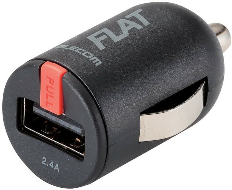 ELECOM エレコム シガーチャージャー1USBポートコンパクト/2.4A/ブラック MPA-CCU11BK