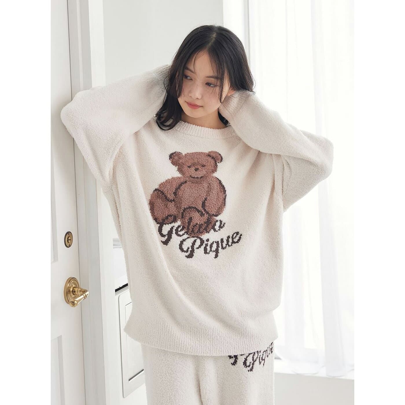 ジェラートピケ gelato pique ベビモコベアジャガードプルオーバー pwnt264102 ジェラピケ パジャマ ルームウェア 部屋着 レディース 2026秋 ギフト プレゼントにおすすめ セレクトショップムー thumbnail 3