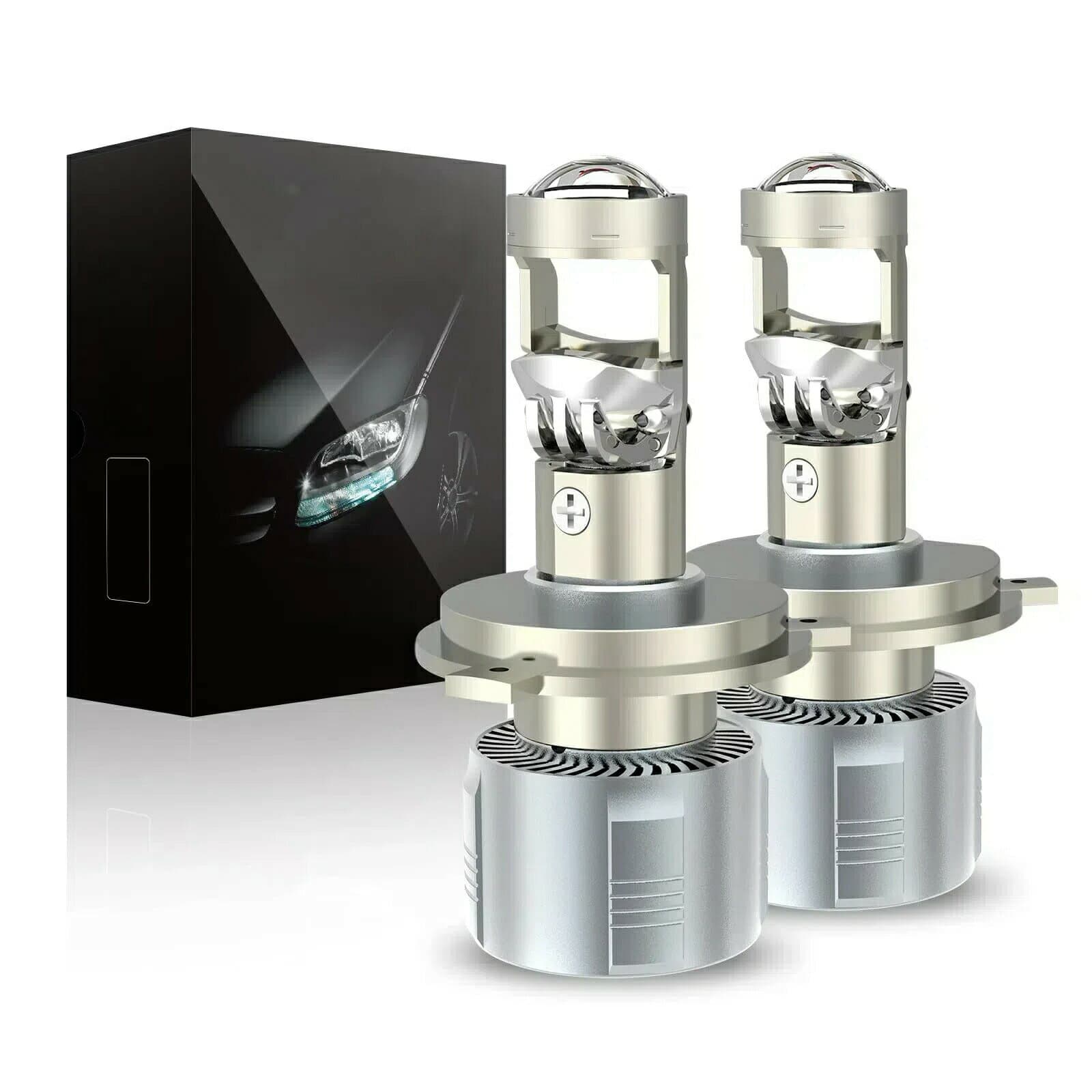 LEDヘッドライト 車用 18000ルーメン 高輝度 6500K 車用LEDバルブ h4 なカットライン 新型6D集光レンズ LEDヘッドライト12V車対応 長寿命 静音 瞬間起動 ー 2個入り(H4)