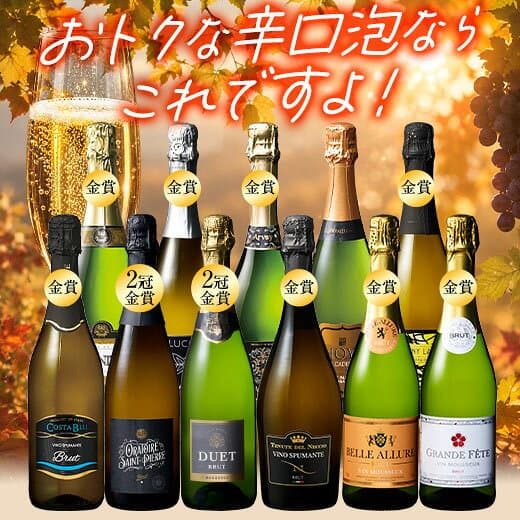 【送料無料】3大銘醸地入り 世界選りすぐりスパークリングワイン11本セット 第44弾 スパークリングワイン 辛口 ワインセット 【9000426】 thumbnail 2