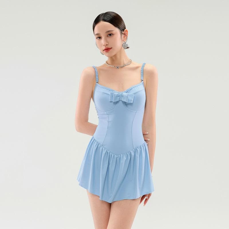 ワンピース 水着 レディース 体型カバー 細見え セクシー 小胸さん向け バストアップ効果 胸パッド付き ノンワイヤー 速乾 スカート付き 温泉 プール リゾート