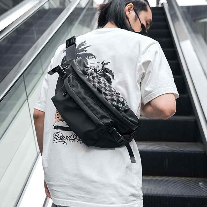 ボディバッグ メンズ 防水 8インチタブレット収納 オックスフォード生地 カジュアル ストリート 斜めがけ ウエストポーチ 普段使い 通勤 通学 黒 ブラック