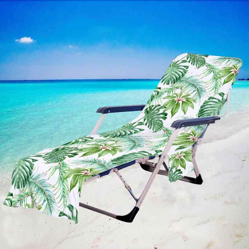 ビーチチェアカバー マイクロファイバー 吸水 速乾 肌触り抜群 大判 ラウンジチェアタオル ビーチタオル サマーベッドカバー プール 海水浴 アウトドア レジャー 3Dデジタルプリント リーフ柄 ボタニカル柄 リゾート柄