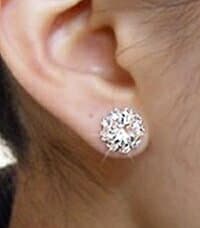 DCMR Jewelry ジュエリー シンプル キラキラ 大粒 ダイヤ の 花びら ピヤス アクセサリー thumbnail 3