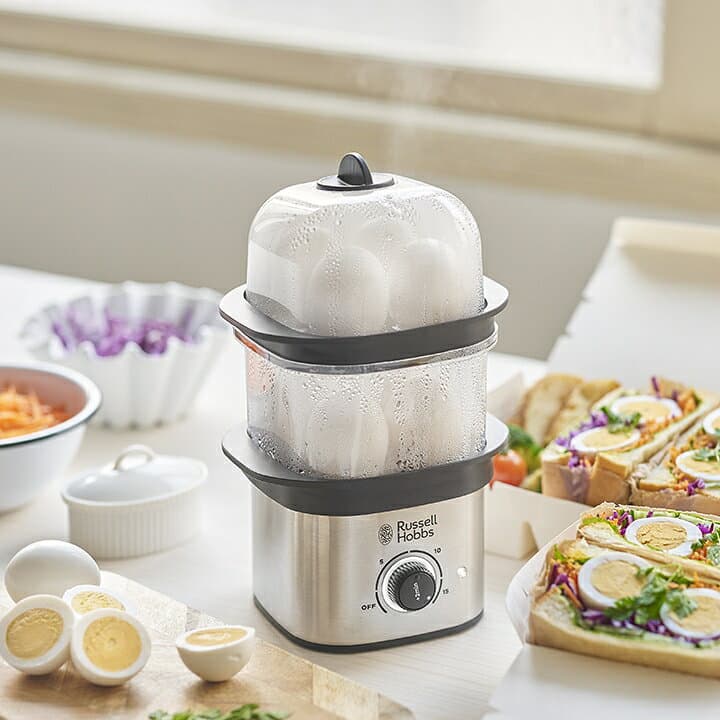 【特典付】〔ポイント10倍〕( クイック ミニ スチーマー ) ラッセル ホブス Russell Hobbs 正規品 蒸し器 ヘルシー 健康 タンパク質 鶏 卵 ゆで卵 朝食 野菜 蒸す スピード調理 時短 栄養 離乳食 介護食 家電 おしゃれ シンプル 1年保証 北欧 調理 料理 キッチン 3000JP thumbnail 3