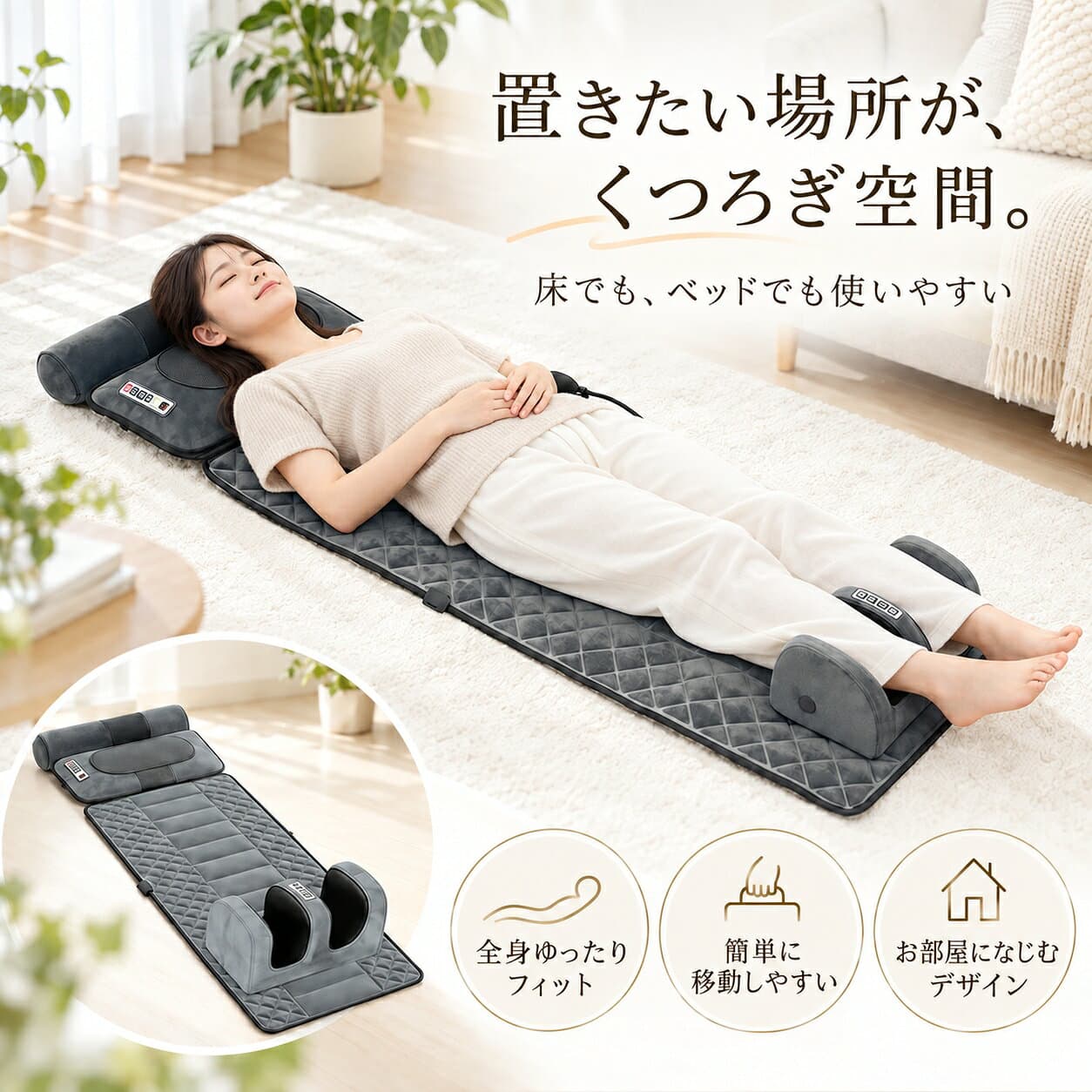 ESLUVE マッサージ マッサージ機 マッサージシート マッサージ器 肩こり ネックマッサージャー 首 首こり 健康グッズ マッサージ機 女性 男性 マッサージ 誕生日 プレゼント ギフト 首 足 腰用 母の日 父の日 贈り物 thumbnail 3