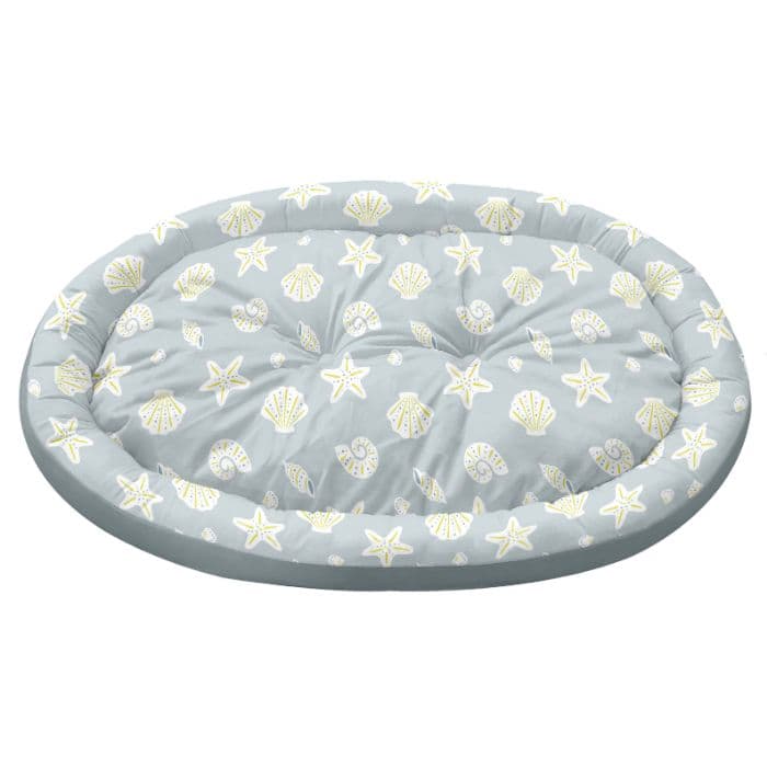 ひんやり大判ベッド シェル ブルー