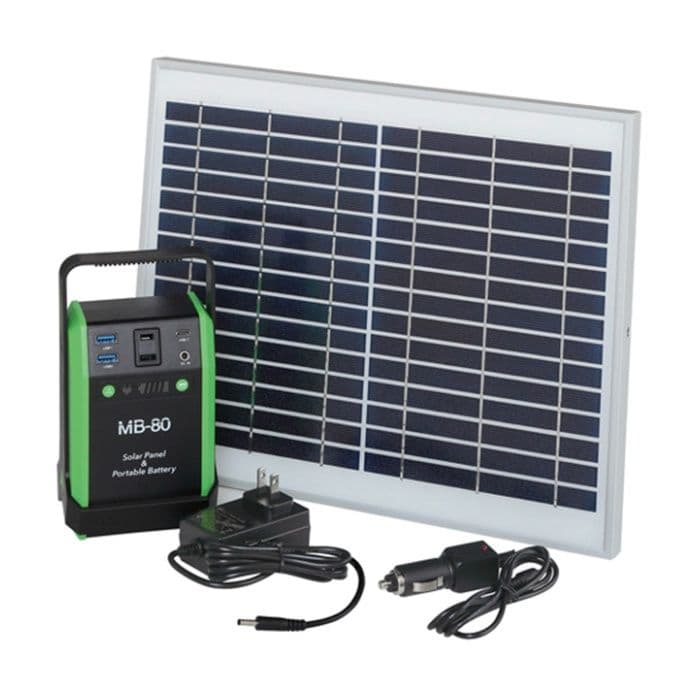 ナフコ ソーラーパネル付モバイルバッテリー MB-80