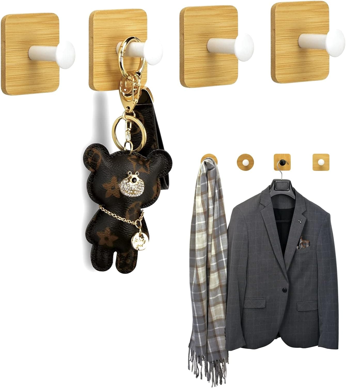 フック 防水 フック 穴開けず 木製フック 傷つけない 壁 強力 壁掛けフック 粘着 ウォールフック 壁 防錆 収納フック 粘着フック