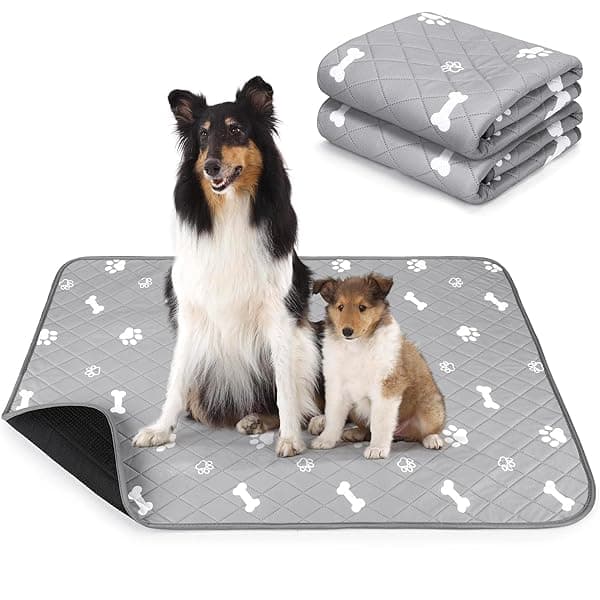 洗える ペットシーツ 犬 猫用 おしっこマット ペットマット 下敷きマット 洗える 速乾 繰り返し使える（グレー120×90cm 二枚セット）