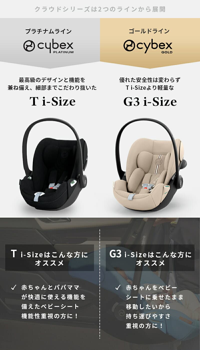 【レビュー特典】 サイベックス クラウド T i-Size クラウド G3 ベビーシート チャイルドシート cybex CLOUD T i-Size トラベルシステム ベビーカー 新生児 出産祝い 出産準備 ベビー 赤ちゃん 送料無料 正規品 3年保証 thumbnail 3