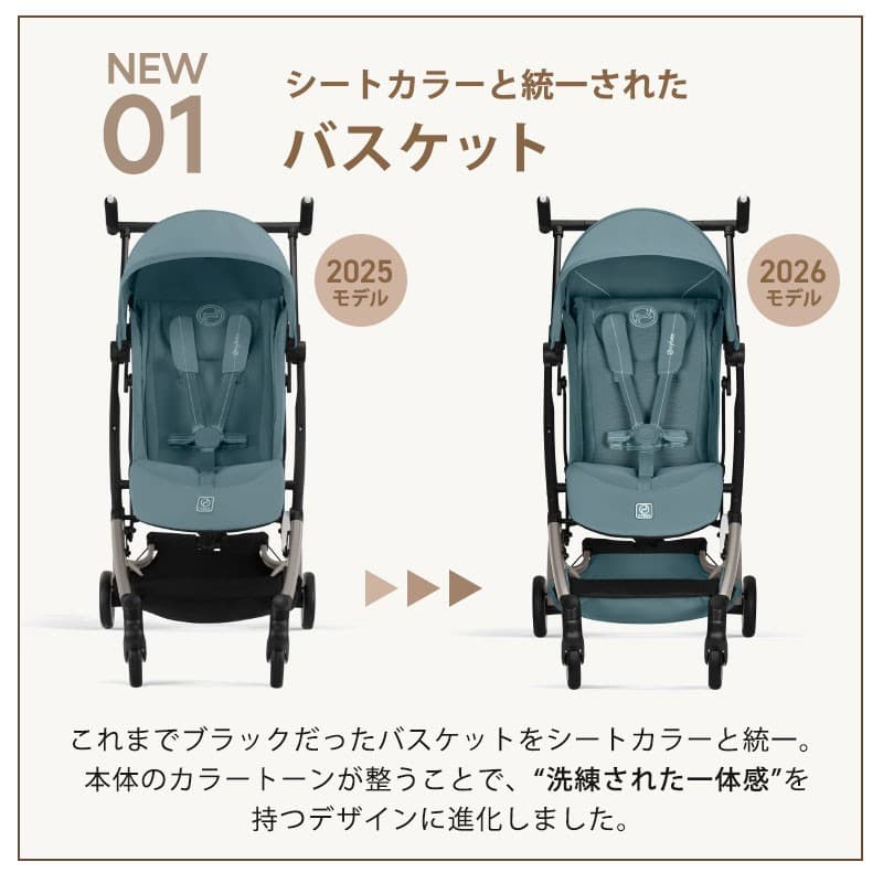 ＼限定カラーあり／ サイベックス リベル 2026 限定カラー オプションセット b型ベビーカー cybex LIBELLE 6ヶ月 から 22kg まで リベル セット 軽量 コンパクト 機内持ち込み 折り畳み ブラウン 限定色 バンパーバー レインカバー バッグ 正規品 thumbnail 3