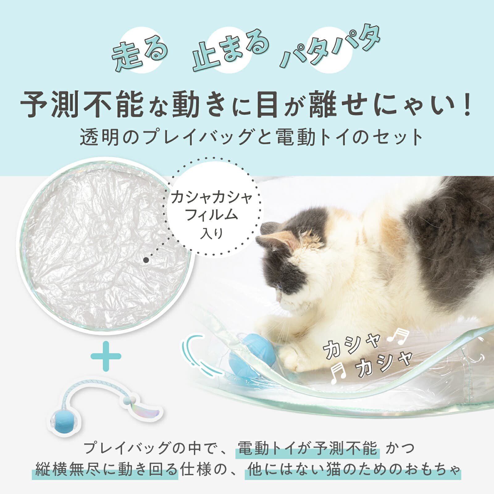 猫壱公式 キャット電動トイ クリア 猫玩具 猫おもちゃ キャチミーイフユーキャン2 cat toy キャッチミー 猫 ネコ ねこ 猫用品 ねこいち thumbnail 2