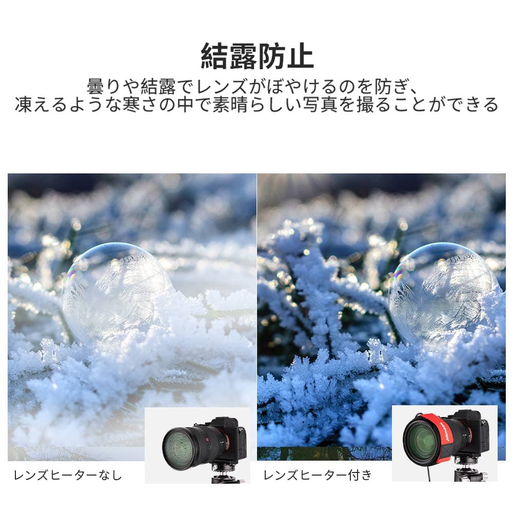【★楽天1位獲得！】NEEWER USBレンズヒーター レンズウォーマー DSLRカメラと望遠鏡に適用 3つの温度調整器の設定 露ヒーターストリップ 曇り/結露防止 望遠鏡カメラ天体写真用（ヒーター有効長さ30cm/40cm/50cm） thumbnail 3