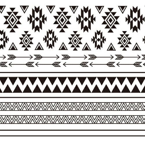 Amaily ネイルシール NO.5-13 ネイティヴ柄 黒 ネイルアート ネイルシール ネイル用品