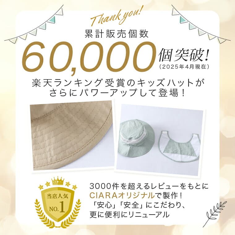 【本日！10%オフ】 帽子 キッズ タレ付き 女の子 男の子 ゴム付き ゴムひも UV メッシュキャップ たれ 紐付き キャップ UVカット 保育園 日よけ メッシュ カット 小学生 ストラップ 日除け 54センチ 子供 ハット ベビー 涼しい 水遊び 綿 子ども サイズ調整 ハロウィン thumbnail 3