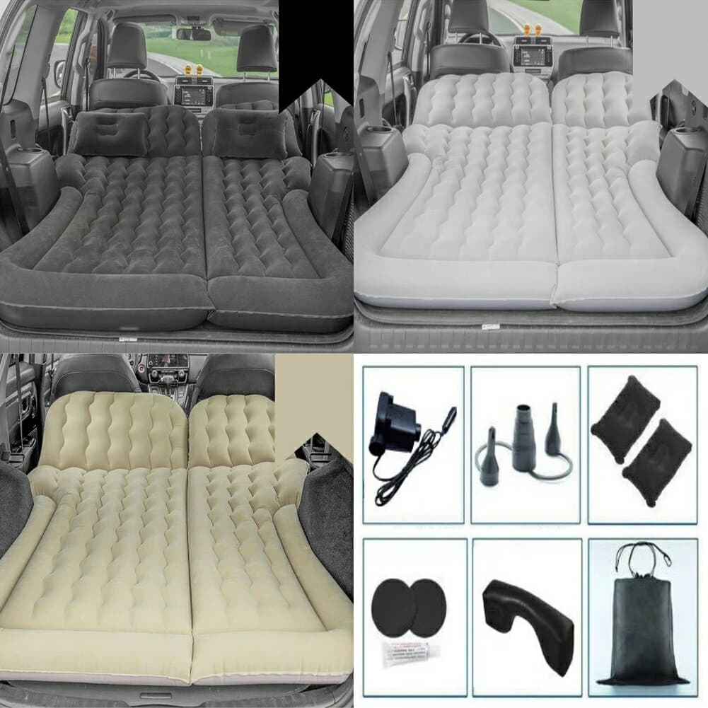 車中泊 マット ベッド パジェロ 80 90系 三菱 車 エアーマットレス アウトドア キャンプ 防災グッズ ポンプ 枕付き 選べる3色