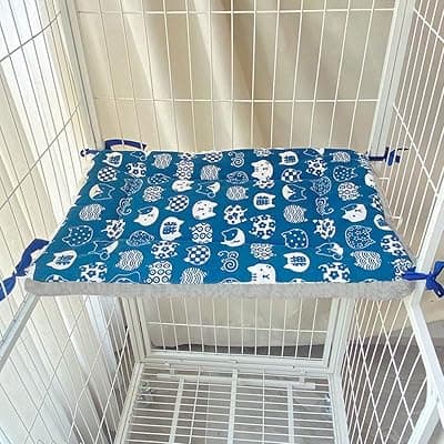 ペット マット ケージ用 猫 ベッド 落ちない 四隅紐付 ふわふわ ボア キャンバス リバーシブ