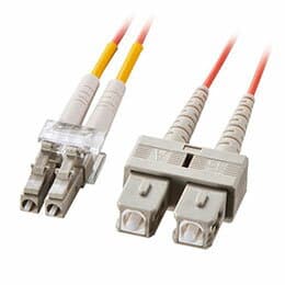 ☆サンワサプライ メガネ型光ファイバケーブル(マルチ50μm LC×2-SC×2 2m) HKB-LCSC5-02N