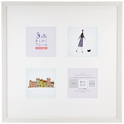 万丈 VANJOH 3wayましかくフレーム 30角 ホワイト 106334 [マット2枚付] 送料　無料